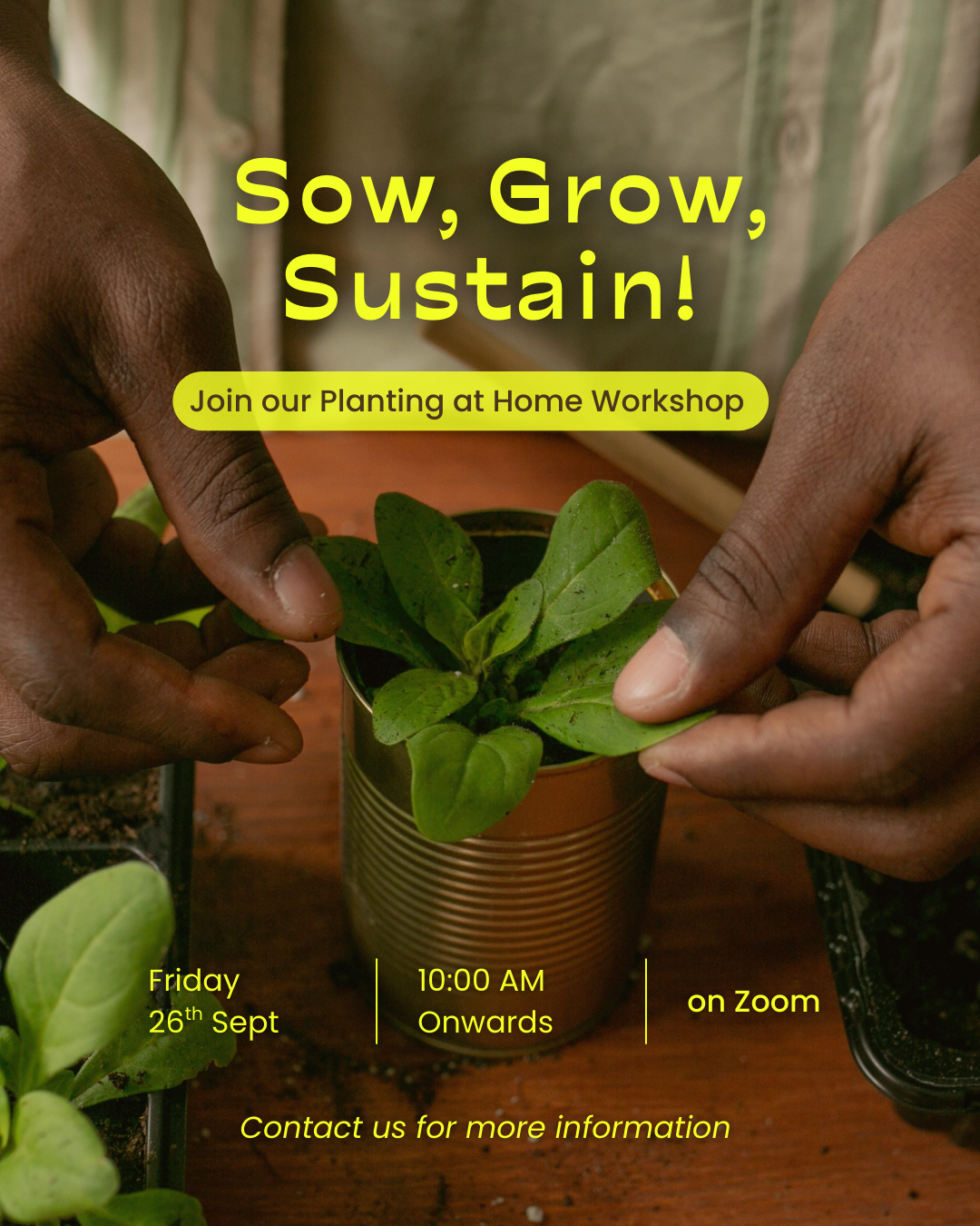 Green Yellow Gardening Workshop Instagram Post (2)